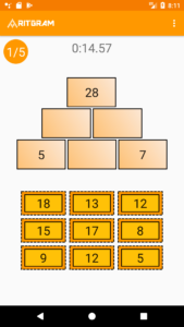 Juego Piramide de Sumas